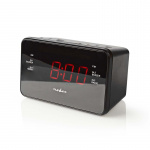 Nedis Digitale Wekkerradio | LED | 1x 3.5 mm Audio Input | Tijdprojectie | AM / FM | Snoozefunctie | Slaaptimer | Aantal alarmen: 2 | Zwart Nedis Digitale Wekkerradio | LED | 1x 3.5 mm Audio Input | Tijdprojectie | AM / FM | Snoozefunctie | Slaaptimer | Aantal alarmen: 2 | Zwart
