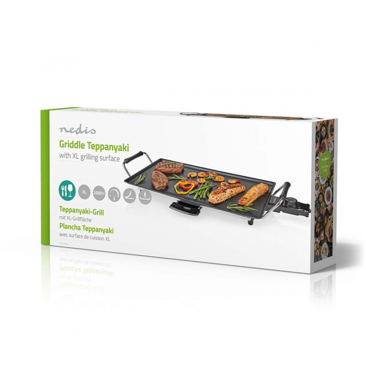 Nedis Teppanyaki Tafelgrill | Bakoppervlak (l x b): 47.5 x 26.5 cm | 5 Warmte Standen