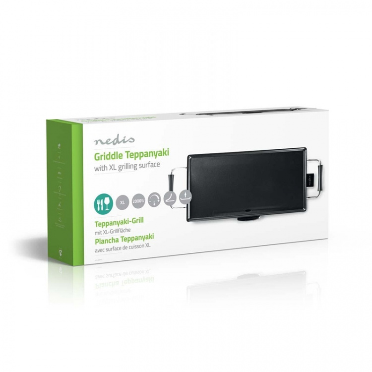 Nedis Teppanyaki Tafelgrill | Bakoppervlak (l x b): 47.5 x 26.5 cm | 5 Warmte Standen