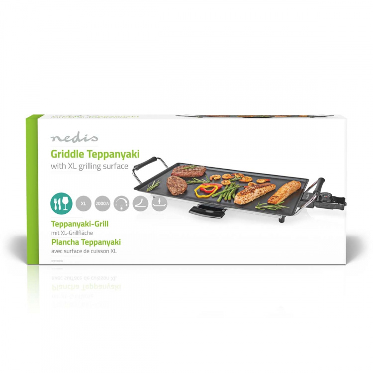 Nedis Teppanyaki Tafelgrill | Bakoppervlak (l x b): 47.5 x 26.5 cm | 5 Warmte Standen