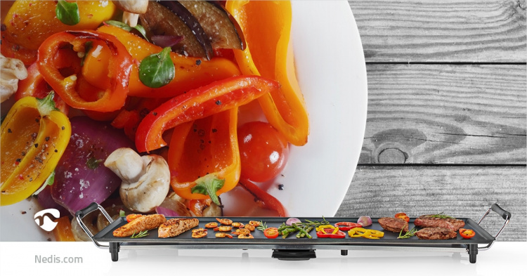 Nedis Teppanyaki Tafelgrill | Bakoppervlak (l x b): 90 x 23 cm | 5 Warmte Standen