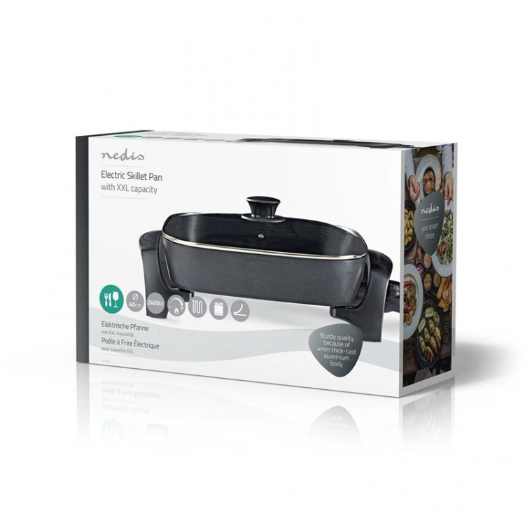 Nedis Elektrische hapjespan | 40 cm | Dik gegoten aluminum body Nedis Elektrische hapjespan | 40 cm | Dik gegoten aluminum body