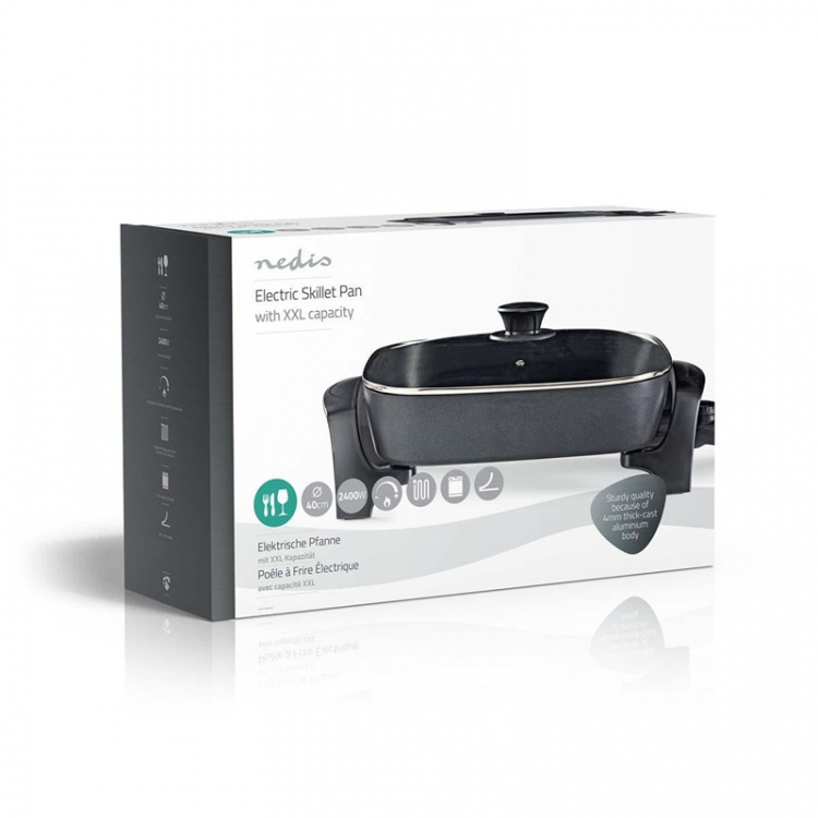 Nedis Elektrische hapjespan | 40 cm | Dik gegoten aluminum body Nedis Elektrische hapjespan | 40 cm | Dik gegoten aluminum body