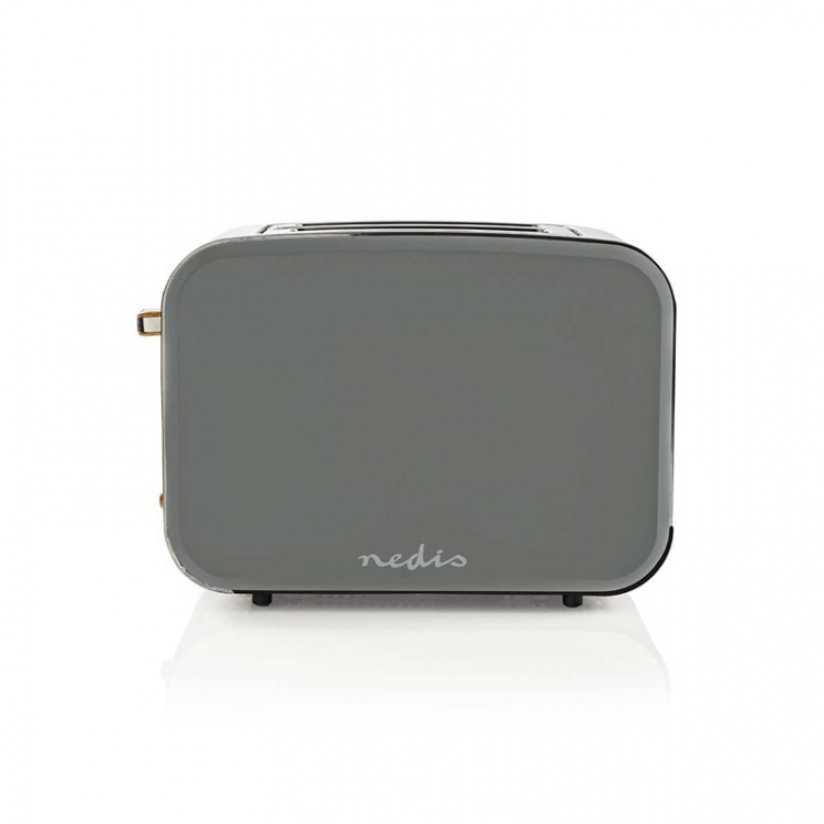 Nedis Broodrooster | Soft Touch Series | 2 Sneetjes Brood | 2 Sleuven | Bruining niveaus: 6 | Ontdooifunctie | Grijs