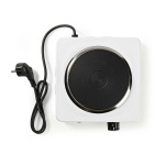 Nedis Elektrische Kookplaat | Kookzones: 1 | 1500 W | Oververhittingsbeveiliging | Wit Nedis Elektrische Kookplaat | Kookzones: 1 | 1500 W | Oververhittingsbeveiliging | Wit