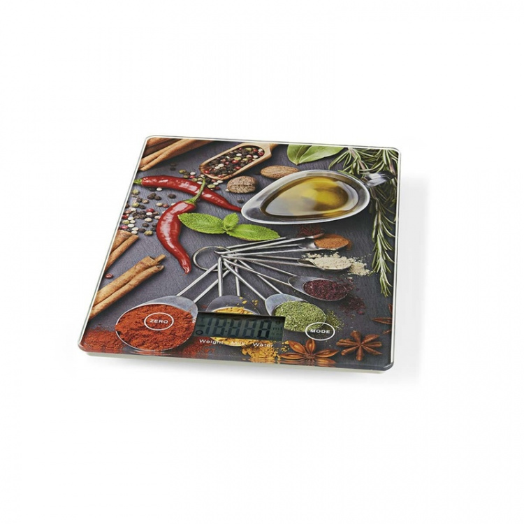 Nedis Keukenweegschaal | Digitaal | Glas / Kunststof | Multicolour