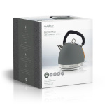 Nedis Waterkoker | 1.8 l | Soft-Touch | Grijs | 360 graden draaibaar | Verborgen verwarmingselement | Strix®-controller | Droogkookbeveiliging