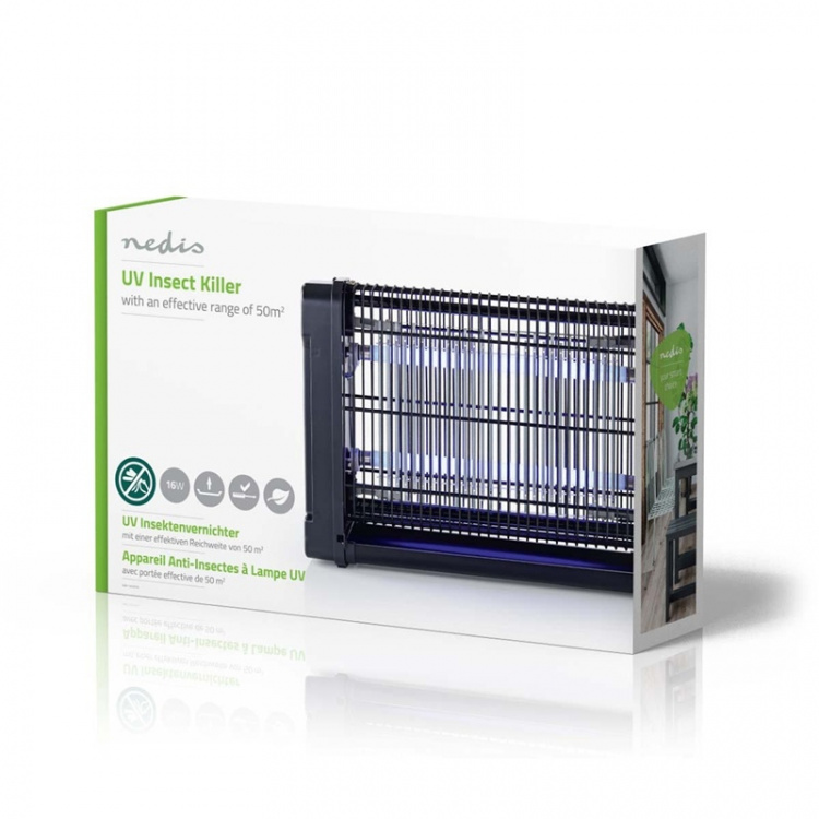 Nedis Elektrische Muggenlamp | 16 W | Type lamp: F8T5/BL | Effectief bereik: 50 m² | Zwart