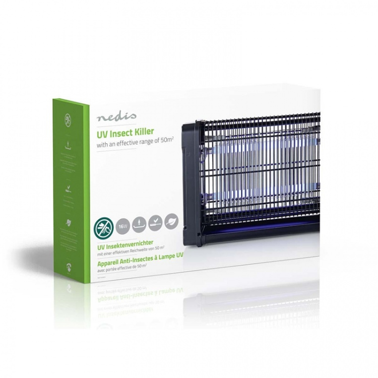 Nedis Elektrische Muggenlamp | 16 W | Type lamp: F8T5/BL | Effectief bereik: 50 m² | Zwart