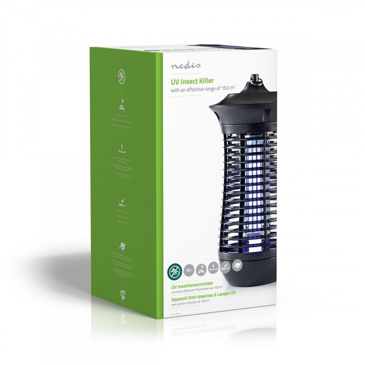 Nedis Elektrische Muggenlamp | 18 W | Type lamp: 2G11 18W PL/BL | Effectief bereik: 150 m² | Zwart