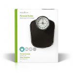 Nedis Personenweegschaal | Analoog | Zwart | Rubber | Antislip weegplateau | Maximaal weegvermogen: 160 kg