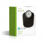 Nedis Personenweegschaal | Analoog | Zwart | Rubber | Antislip weegplateau | Maximaal weegvermogen: 160 kg