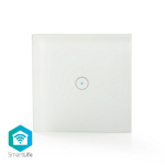 Nedis SmartLife Wandschakelaar | Enkel | Muurmontage | 1000 W | Android™ / IOS | Glas | Wit