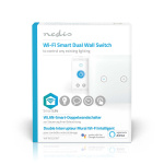 Nedis SmartLife Wandschakelaar | Duaal | Muurmontage | 1000 W | Android™ / IOS | Glas | Wit