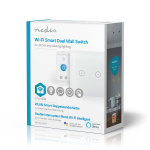 Nedis SmartLife Wandschakelaar | Duaal | Muurmontage | 1000 W | Android™ / IOS | Glas | Wit