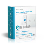 Nedis SmartLife Wandschakelaar | Duaal | Muurmontage | 1000 W | Android™ / IOS | Glas | Wit