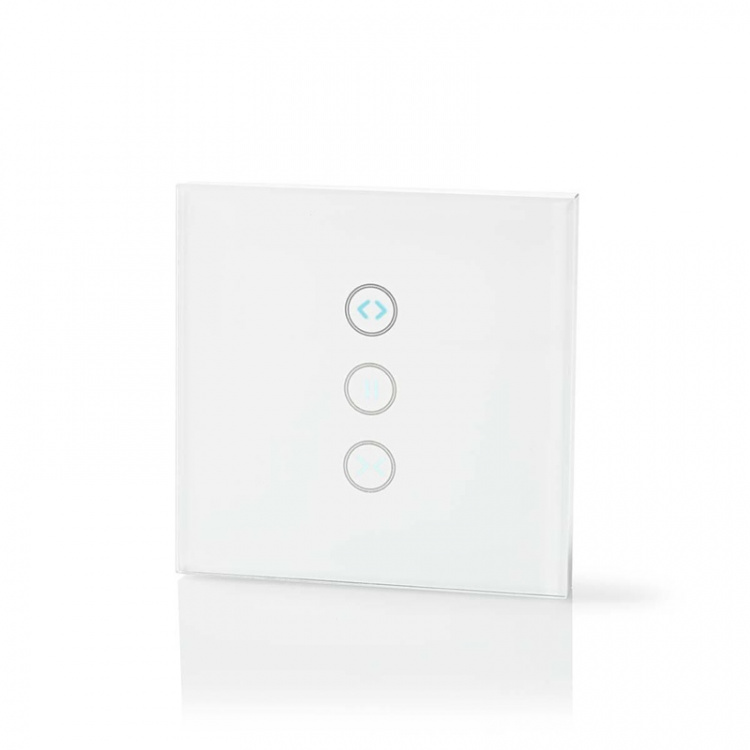 Nedis SmartLife Wandschakelaar | Gordijn / Sluiter / Zonnescherm | Muurmontage | 300 W | Android™ / IOS | Glas | Wit Nedis SmartLife Wandschakelaar | Gordijn / Sluiter / Zonnescherm | Muurmontage | 300 W | Android™ / IOS | Glas | Wit
