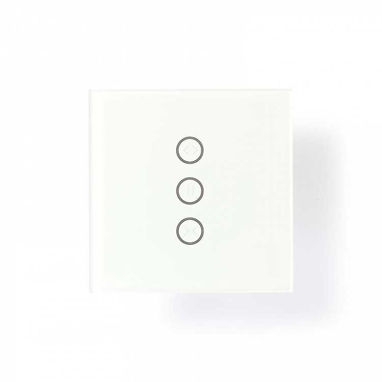 Nedis SmartLife Wandschakelaar | Gordijn / Sluiter / Zonnescherm | Muurmontage | 300 W | Android™ / IOS | Glas | Wit Nedis SmartLife Wandschakelaar | Gordijn / Sluiter / Zonnescherm | Muurmontage | 300 W | Android™ / IOS | Glas | Wit
