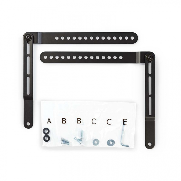 Nedis Soundbar Beugel | Geschikt voor: Universeel | Met TV Bevestiging | 10 kg | Draaibaar | Staal | Zwart