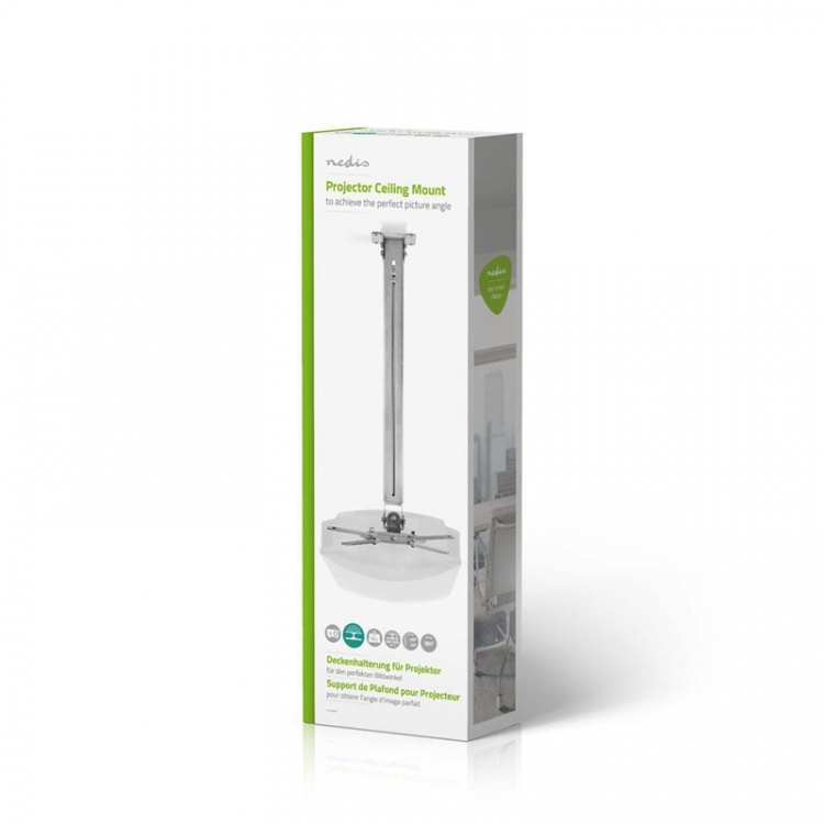 Nedis Projectorbeugel | Full Motion | 10 kg | Draaibaar | Kantelbaar | Staal | Zilver