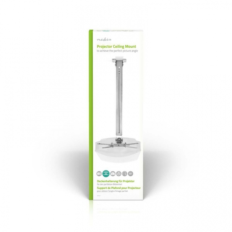 Nedis Projectorbeugel | Full Motion | 10 kg | Draaibaar | Kantelbaar | Staal | Zilver