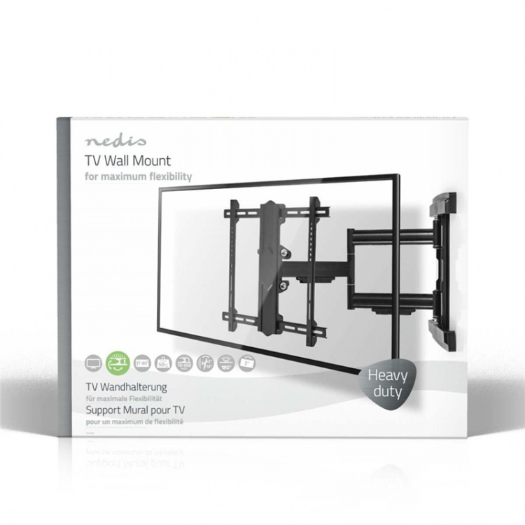 Nedis Draai- en Kantelbare TV-Muurbeugel | 37 - 80 