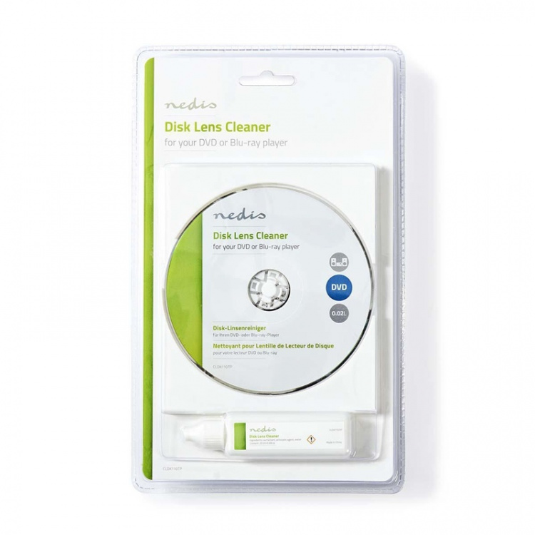 Nedis Disc Lensreiniger | Reinigingsschijf | 20 ml | Blu-ray-Speler / DVD-Speler Nedis Disc Lensreiniger | Reinigingsschijf | 20 ml | Blu-ray-Speler / DVD-Speler