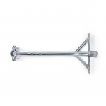 Nedis Muurbeugel voor Satellietschotel | Minimale muurafstand: 550 mm | Maximale muurafstand: 950 mm | Afstand tot de Muur: 0.00 mm | Diameter klem: 32 - 42 mm | Staal | Zilver