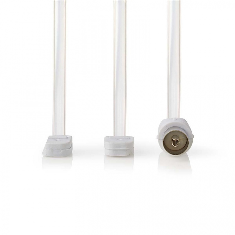 Nedis Coaxkabel | IEC (Coax) Male | Open | Vernikkeld | 50 Ohm | Onafgeschermd | 1.90 m | Plat | PVC | Wit | Doos Nedis Coaxkabel | IEC (Coax) Male | Open | Vernikkeld | 50 Ohm | Onafgeschermd | 1.90 m | Plat | PVC | Wit | Doos