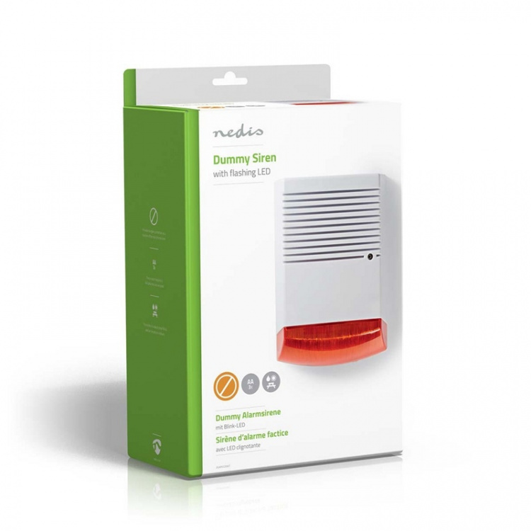 Nedis Dummy Beveiligingsalarm | IP44 | Batterij Gevoed | Buiten | Oranje / Wit Nedis Dummy Beveiligingsalarm | IP44 | Batterij Gevoed | Buiten | Oranje / Wit
