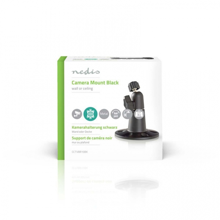 Nedis Camera Bevestiging | Hellingshoek: 90 ° | Maximaal gewicht: 3 kg | Staal | Zwart