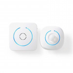 Nedis Bewegingsmelder met Alarm | Batterij Gevoed | 6x AA/LR6 | 85 dB | Detectiebereik: 6 m | Wand | Blauw / Wit