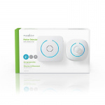 Nedis Bewegingsmelder met Alarm | Batterij Gevoed | 6x AA/LR6 | 85 dB | Detectiebereik: 6 m | Wand | Blauw / Wit