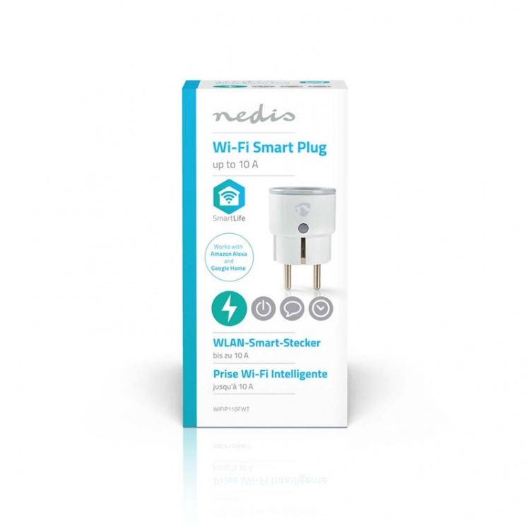Nedis SmartLife Slimme Stekker | IP21 | Energiemeter | 2500 W | Randaarde stekker / Type F (CEE 7/7) | -10 - 40 °C | Android™ / IOS | Wit | 1 Stuks Nedis SmartLife Slimme Stekker | IP21 | Energiemeter | 2500 W | Randaarde stekker / Type F (CEE 7/7) | -10 - 40 °C | Android™ / IOS | Wit | 1 Stuks