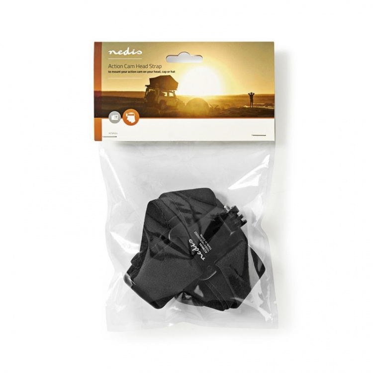 Nedis Action Cam Mount | Hoofdband | Zwart