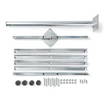 Nedis Balkonstandaard voor Satellietschotel | Mast Lengte: 0.75 m | Maximale schotelgrootte: 90.0 cm | Afmeting bodemplaat: 4 x 30 x 30 cm | Staal | Zilver