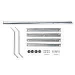 Nedis Balkonstandaard voor Satellietschotel | Mast Lengte: 1.00 m | Maximale schotelgrootte: 90.0 cm | Afmeting bodemplaat: 1 x 50 x 50 cm | Staal | Zilver