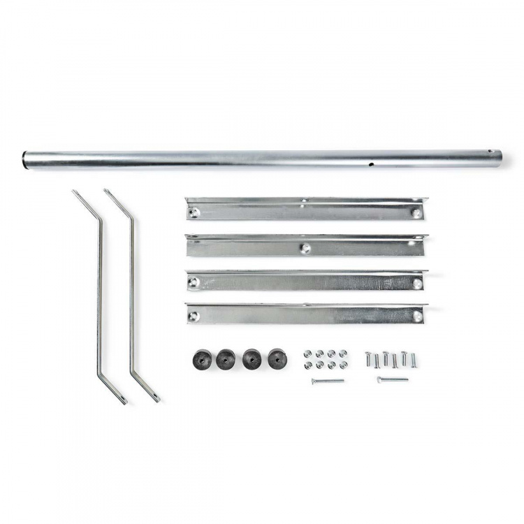 Nedis Balkonstandaard voor Satellietschotel | Mast Lengte: 1.00 m | Maximale schotelgrootte: 90.0 cm | Afmeting bodemplaat: 1 x 50 x 50 cm | Staal | Zilver