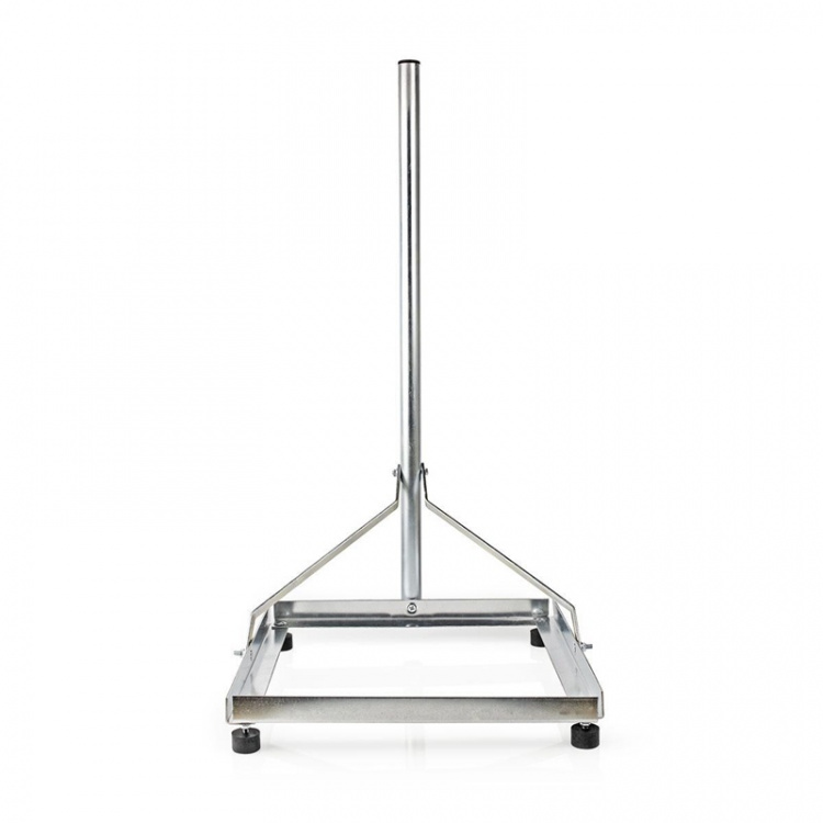 Nedis Balkonstandaard voor Satellietschotel | Mast Lengte: 1.00 m | Maximale schotelgrootte: 90.0 cm | Afmeting bodemplaat: 1 x 50 x 50 cm | Staal | Zilver
