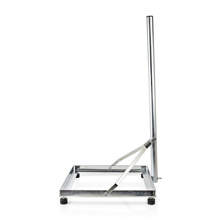 Nedis Balkonstandaard voor Satellietschotel | Mast Lengte: 1.00 m | Maximale schotelgrootte: 90.0 cm | Afmeting bodemplaat: 1 x 50 x 50 cm | Staal | Zilver