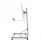 Nedis Balkonstandaard voor Satellietschotel | Mast Lengte: 1.00 m | Maximale schotelgrootte: 90.0 cm | Afmeting bodemplaat: 1 x 50 x 50 cm | Staal | Zilver