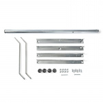 Nedis Balkonstandaard voor Satellietschotel | Mast Lengte: 1.00 m | Maximale schotelgrootte: 90.0 cm | Afmeting bodemplaat: 1 x 50 x 50 cm | Staal | Zilver