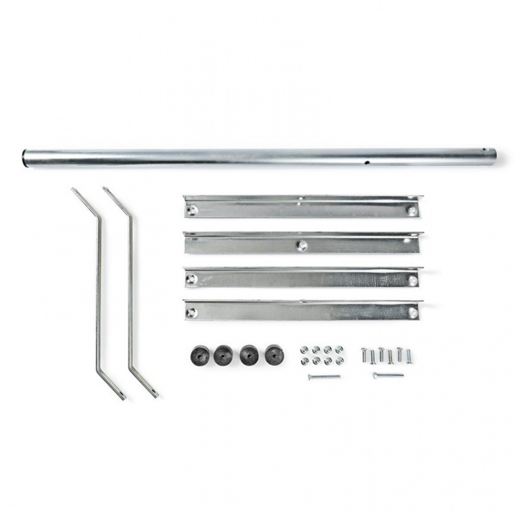 Nedis Balkonstandaard voor Satellietschotel | Mast Lengte: 1.00 m | Maximale schotelgrootte: 90.0 cm | Afmeting bodemplaat: 1 x 50 x 50 cm | Staal | Zilver
