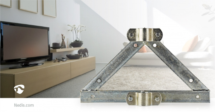 Nedis Muurbeugel voor Satellietschotel | Afstand tot de Muur: 90 mm | Diameter klem: 32-42 mm | Staal | Zilver Nedis Muurbeugel voor Satellietschotel | Afstand tot de Muur: 90 mm | Diameter klem: 32-42 mm | Staal | Zilver