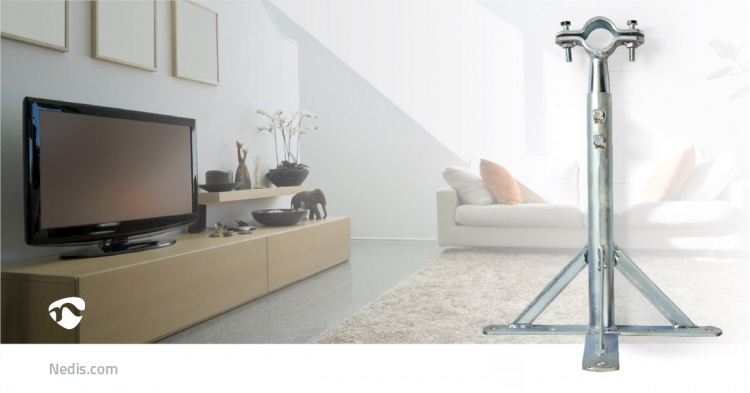 Nedis Muurbeugel voor Satellietschotel | Minimale muurafstand: 350 mm | Maximale muurafstand: 660 mm | Afstand tot de Muur: 0.00 mm | Diameter klem: 32 - 42 mm | Staal | Zilver Nedis Muurbeugel voor Satellietschotel | Minimale muurafstand: 350 mm | Maximale muurafstand: 660 mm | Afstand tot de Muur: 0.00 mm | Diameter klem: 32 - 42 mm | Staal | Zilver