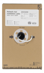 DELTACO U/UTP Cat6 installation riser cable, 305m box, 250MHz, Delta c DELTACO U/UTP Cat6 installation riser cable, 305m box, 250MHz, Delta c