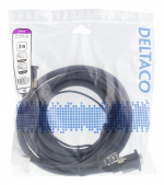 DELTACO monitor cable HD15 ma-ma, 3m, 1920x1200 60Hz, 3.5mm audio