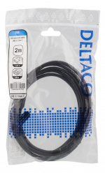 DELTACO USB 3.1 Gen1 Extension cable, 2m, USB-A male to USB-A female,