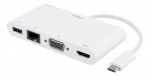 DELTACO USB-C Docking station, 100W USB-C PD, HDMI, 1.5A USB-A, Gigabi