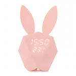MOB Alarm Clock with night light Light Pink Rabbit